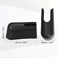 Vista 6 de ACROPIX Tapa de tuerca de brazo de limpiaparabrisas trasero para Ford Expedition - Paquete de 1 color negro