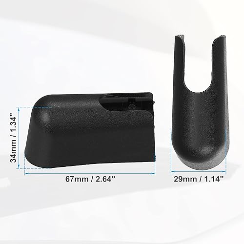 Miniatura 6 de ACROPIX Tapa de tuerca de brazo de limpiaparabrisas trasero para Ford Expedition - Paquete de 1 color negro