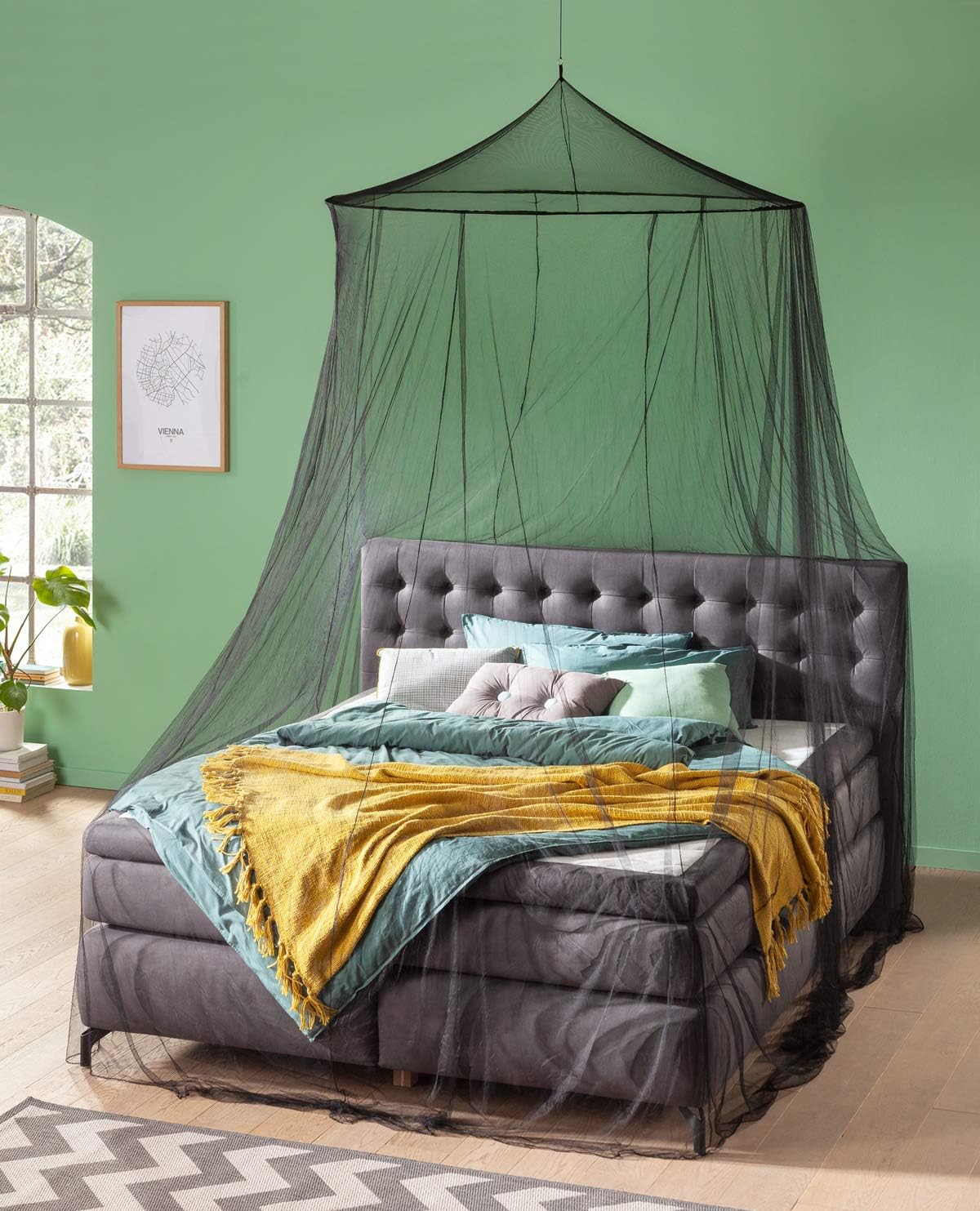 BATINO Moskitonetz Für Bett - 190x210x240 Cm - Eckig Mit Tragetasche - Für Indoor & Outdoor