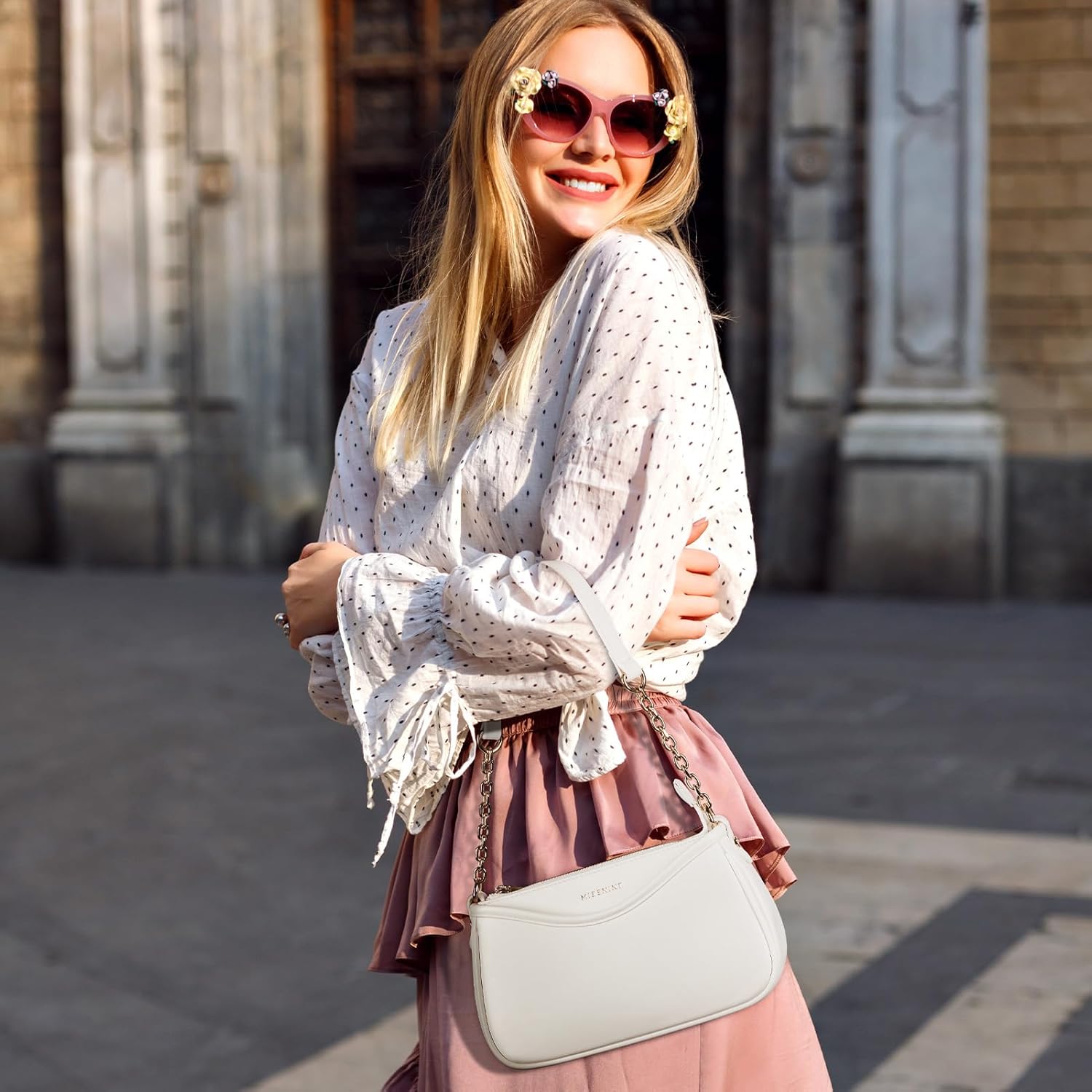 Missnine Purses for Women, Shoulder Bag Small Handbags Vegan Leather Underarm Bags Trendy Hobo Cute Clutch Purse - Image 2