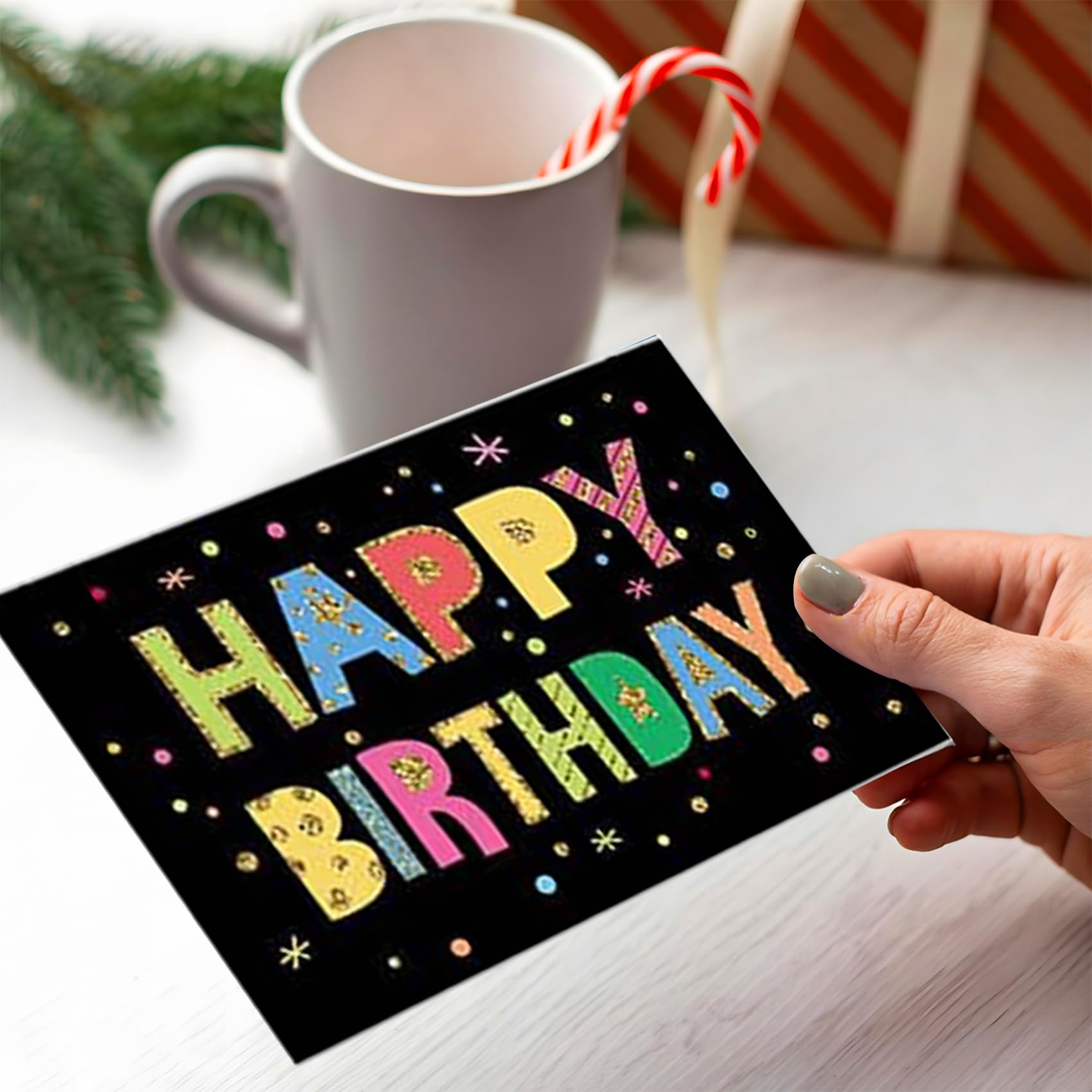 Kit Biglietti D'Auguri Con Buste E Adesivi: 60 Pezzi Per Compleanni, Ringraziamenti E Condoglianze (14x9cm) - 2