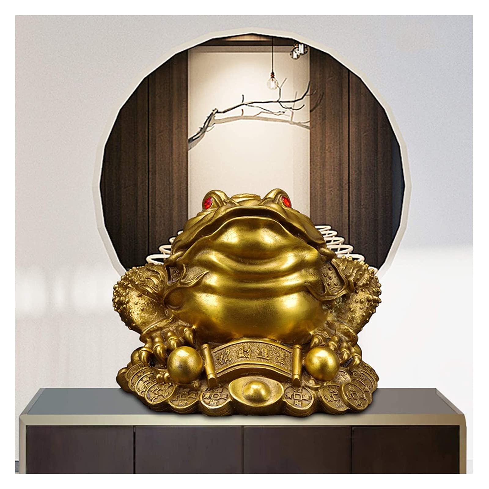 RLKHXBS Tabletop Money Frosch Geld Kramte Statue Dekoration anziehen Vermögen Kröte Lucky Wealth Frog Store Eröffnung Geschenkbürodekoration Gute Glücksgeschenkstatue