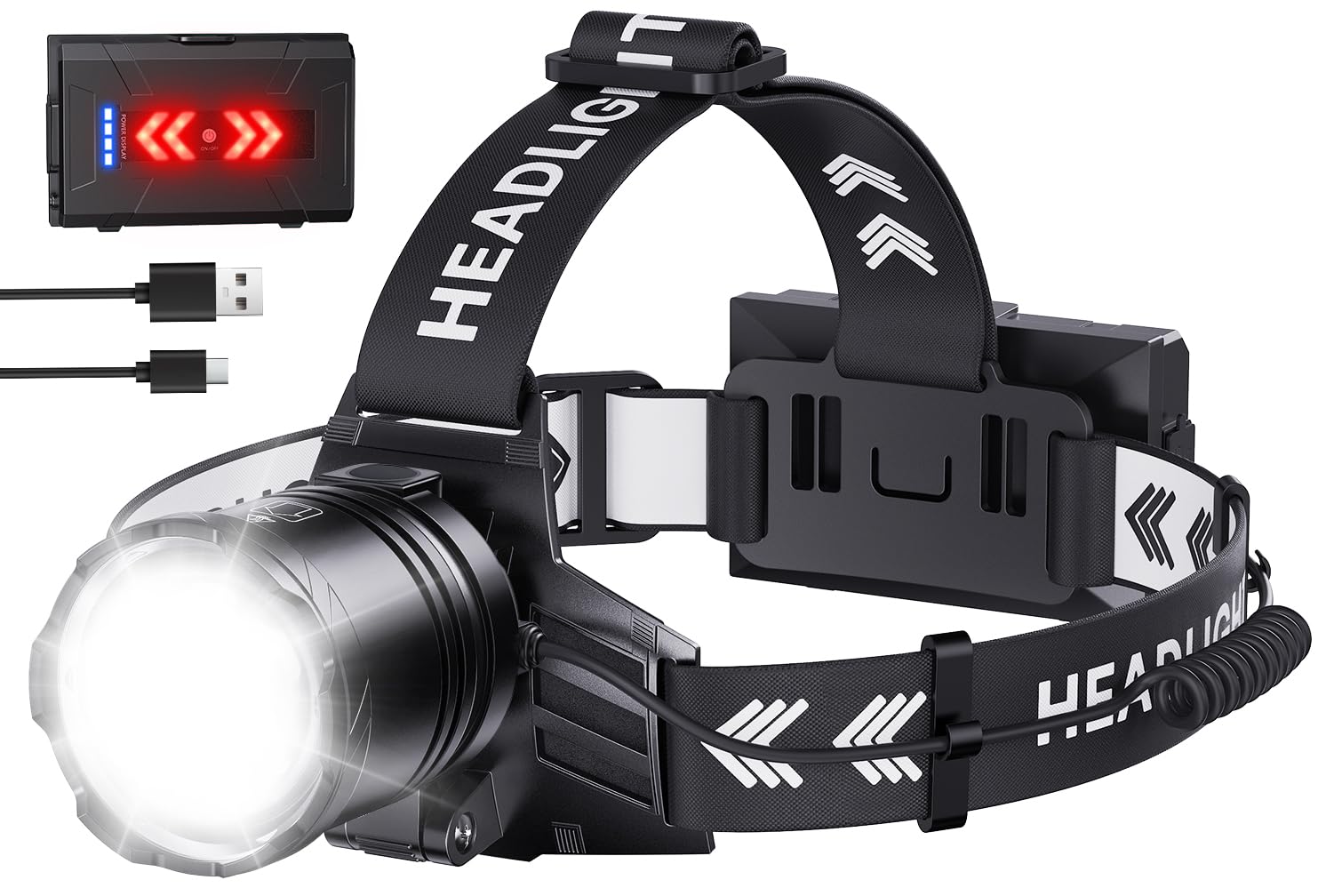 Amazon.com : SWZA Super Bright Headlamp Rechargeable 2000 Lumens