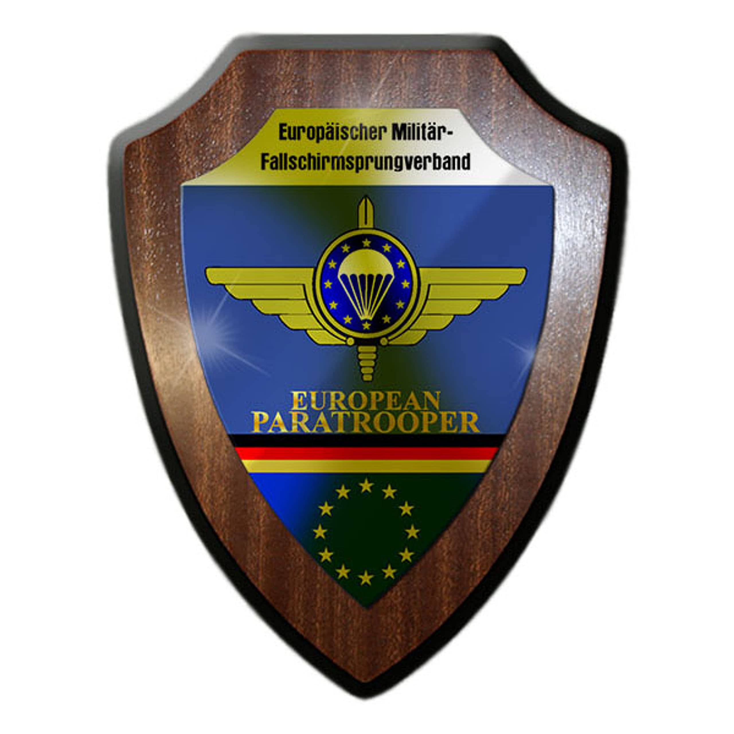 Panneau blason européen Paratrooper 17314 en métal imprimé pour décoration murale