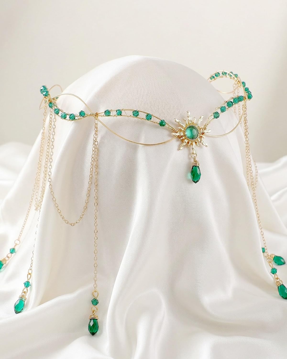 Fairy Elf Crown Set 3 PCS Circlet Headpiece image 3