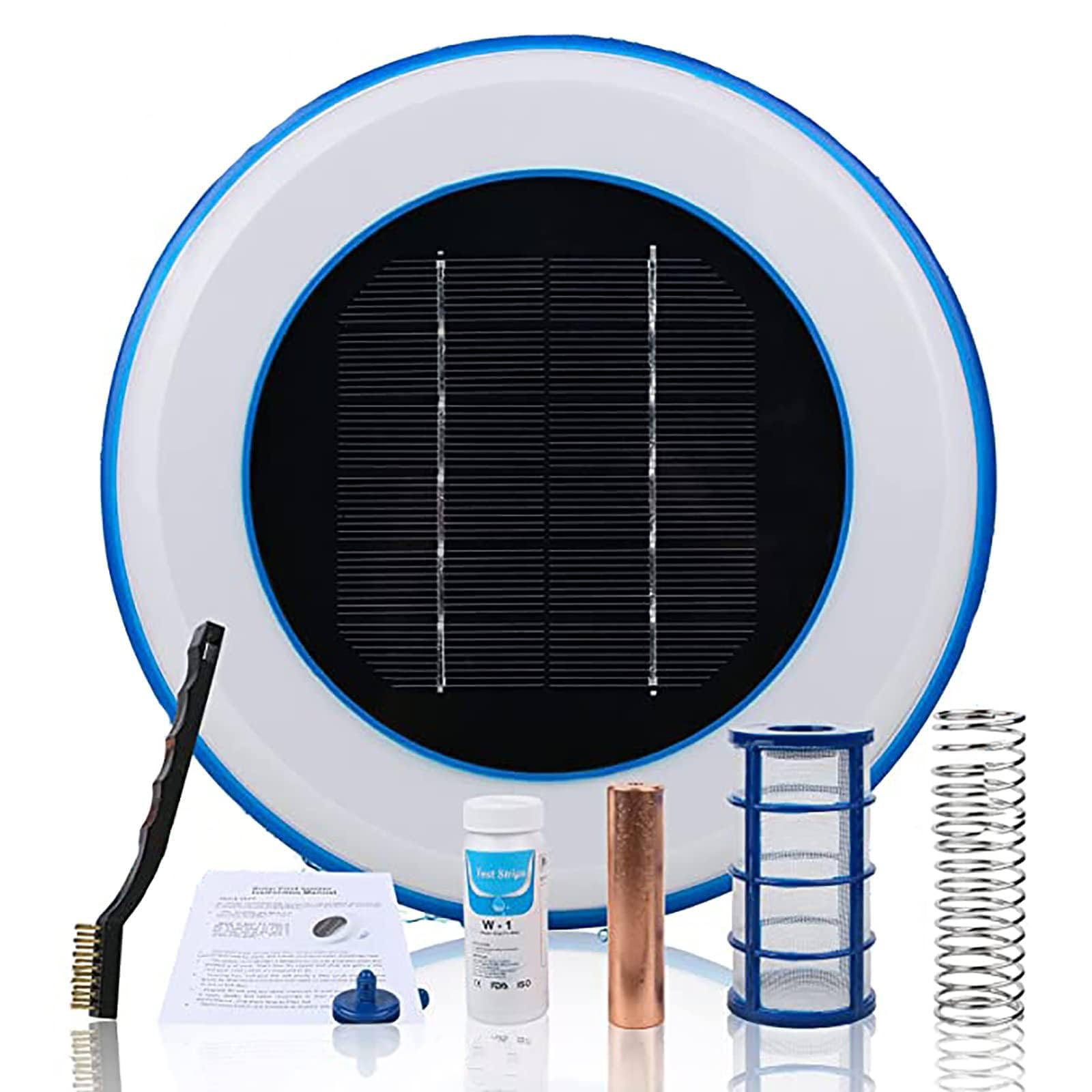 Solarny jonizator basenowy – automatyczny środek czyszczący z jonami miedzi i srebra do basenów słodkiej i słonej wody, pojemność 35 000 litrów, oczyszczacz wody w basenie