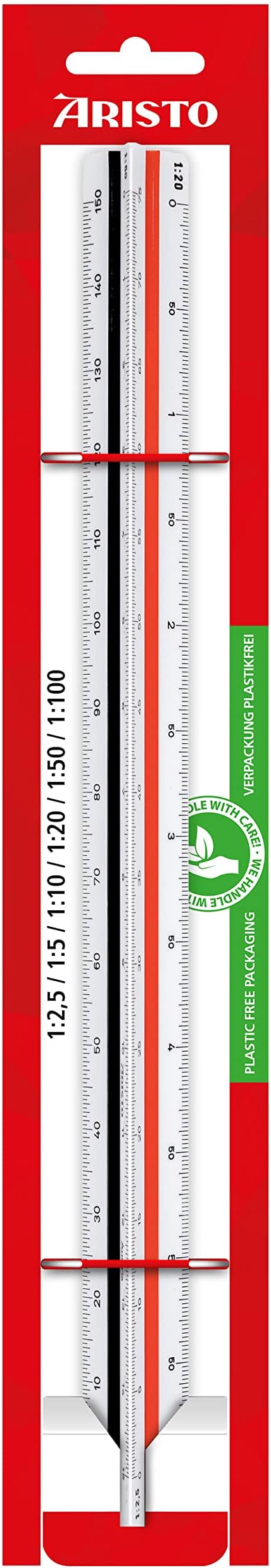 Westcott Reduktionsmaßstab 30cm - Architektenskala Mit 6 Teilungen