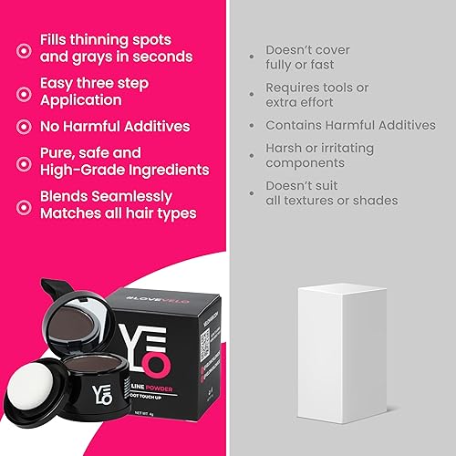 Miniatura 19 de VELO Polvo de línea capilar - Polvo de retoque de raíz de cabello Light Coffee para mujeres y hombres, cubre instantáneamente el cabello gris