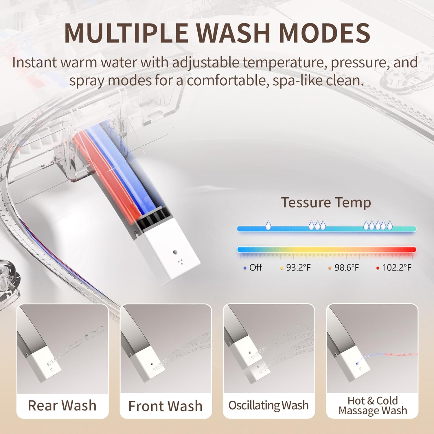 DeerValley Smart Toilet One Piece Tankless Toilet with Bidet Built in Smart Toilet with 1.28GPF Auto Flush Foot Kick Blackout Flush Warm Water and Air Dryer Heated Seat Remote Control - DV-1S0459