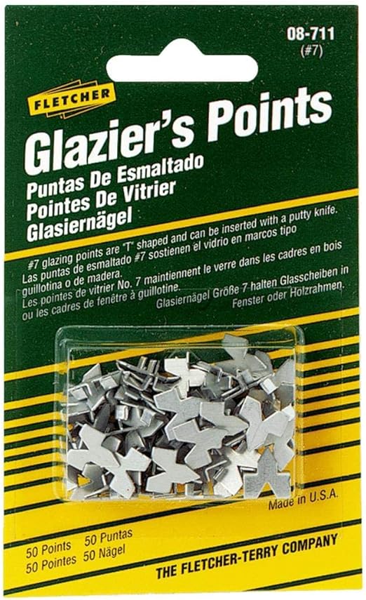 Fletcher Glazier Points Repairing or reglazing Windows 50 pk