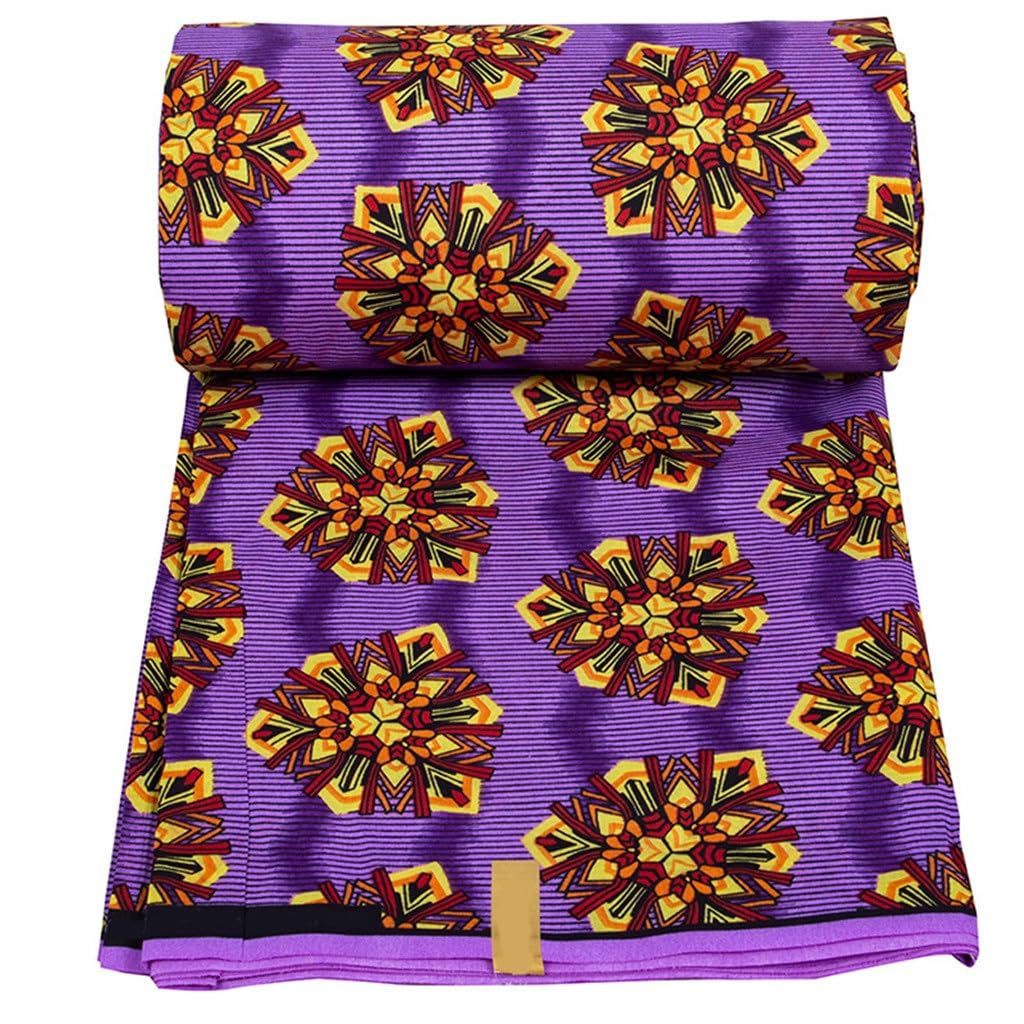 Tessuto stampato africano Dacron Tessuto geometrico africano Tessuto stampato fronte-retro Tessuto for abbigliamento moda africana