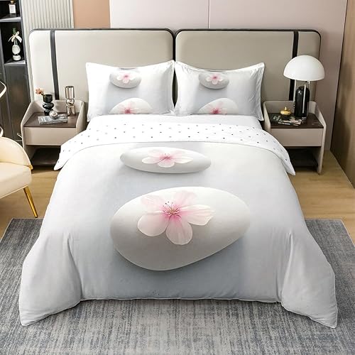 Miniatura 27 de jejeloiu Funda de edredón con estampado de radio Boombox, 100% algodón, para niños y niñas, tamaño matrimonial, juego de ropa de cama retro con Azul