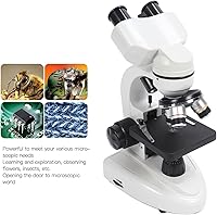 Vista 4 de Microscopio binocular compuesto 40X-5000X Aumento Rotación de 360 ° Sistema de iluminación ajustable Microscopios profesionales para pruebas