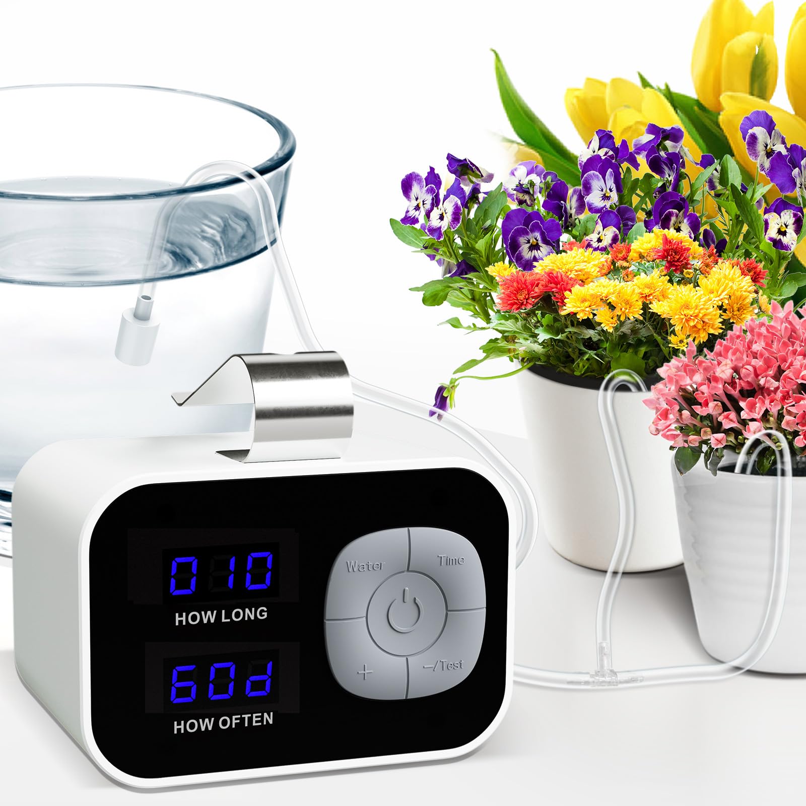 Kollea Reliable Automatic Watering System, Automatic Drip Irrigation Kit with 60-Day Programmable Timer, Indoor Self Watering System for Potted Plants
