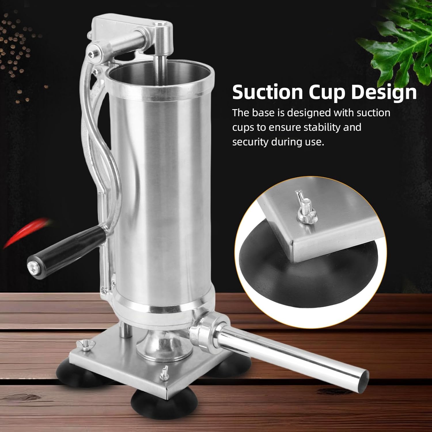 High Efficiency 2L Stainless Steel Manual Sausage Stuffer – Ideal for Home and Restaurant Use