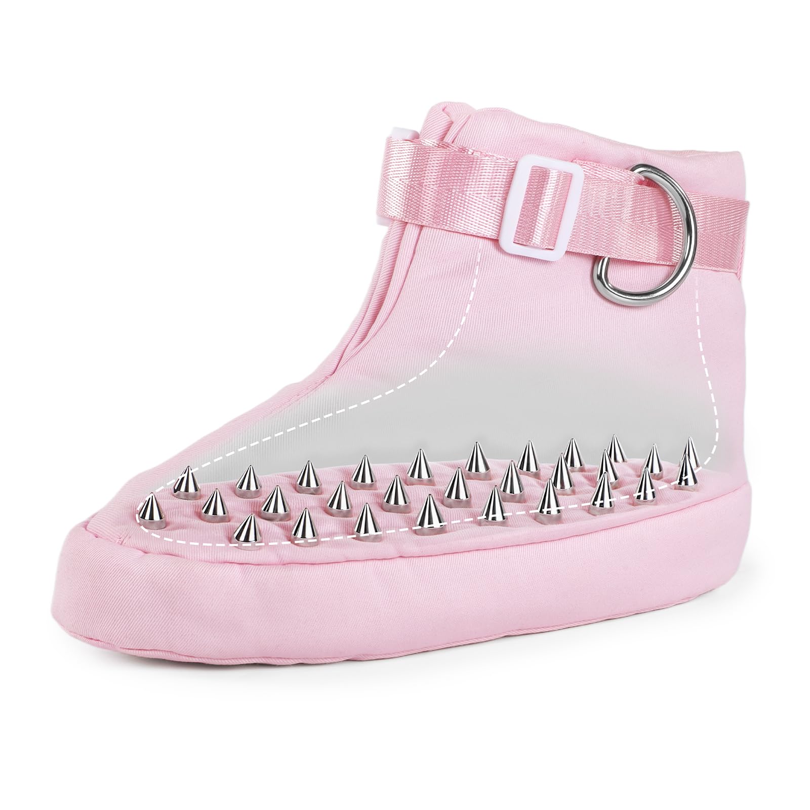 LittleForBig Fesselnde Krabbel Booties mit Schloss und Spikes