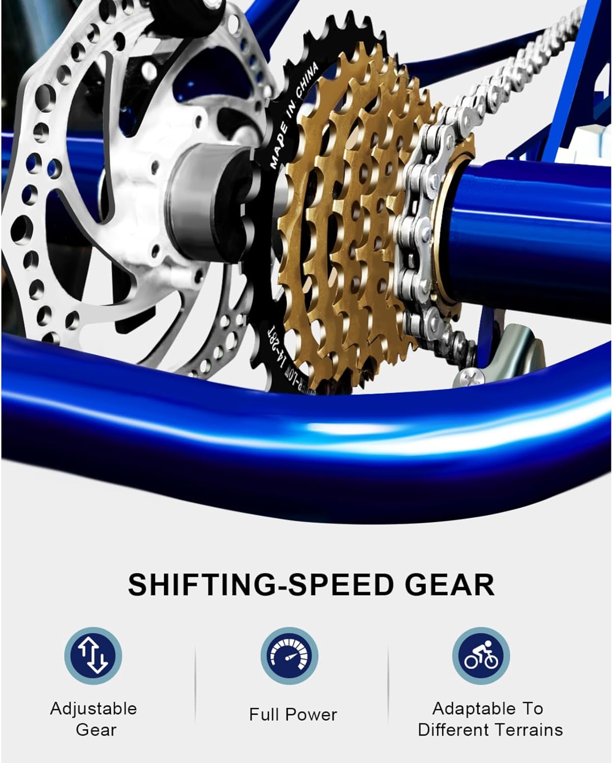 Adult Tricycle, 20-Inch Fat Tire All-Terrain 3-Wheel Bike, 7-Speed Heavy-Duty, 450lb Capacity, Large Cargo Basket, Dual Disc Brakes, Comfort Seat for Seniors