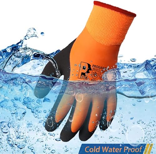 Miniatura 3 de Guantes de trabajo térmicos impermeables con agarre superior aislados para clima frío, jardinería, automóvil, exteriores, invierno, multiusos