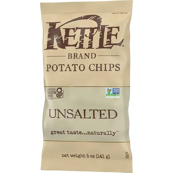 Kettle Brand Potato Chips, Unsalted Kettle Chips, 5 Oz (Pack of 4) 8