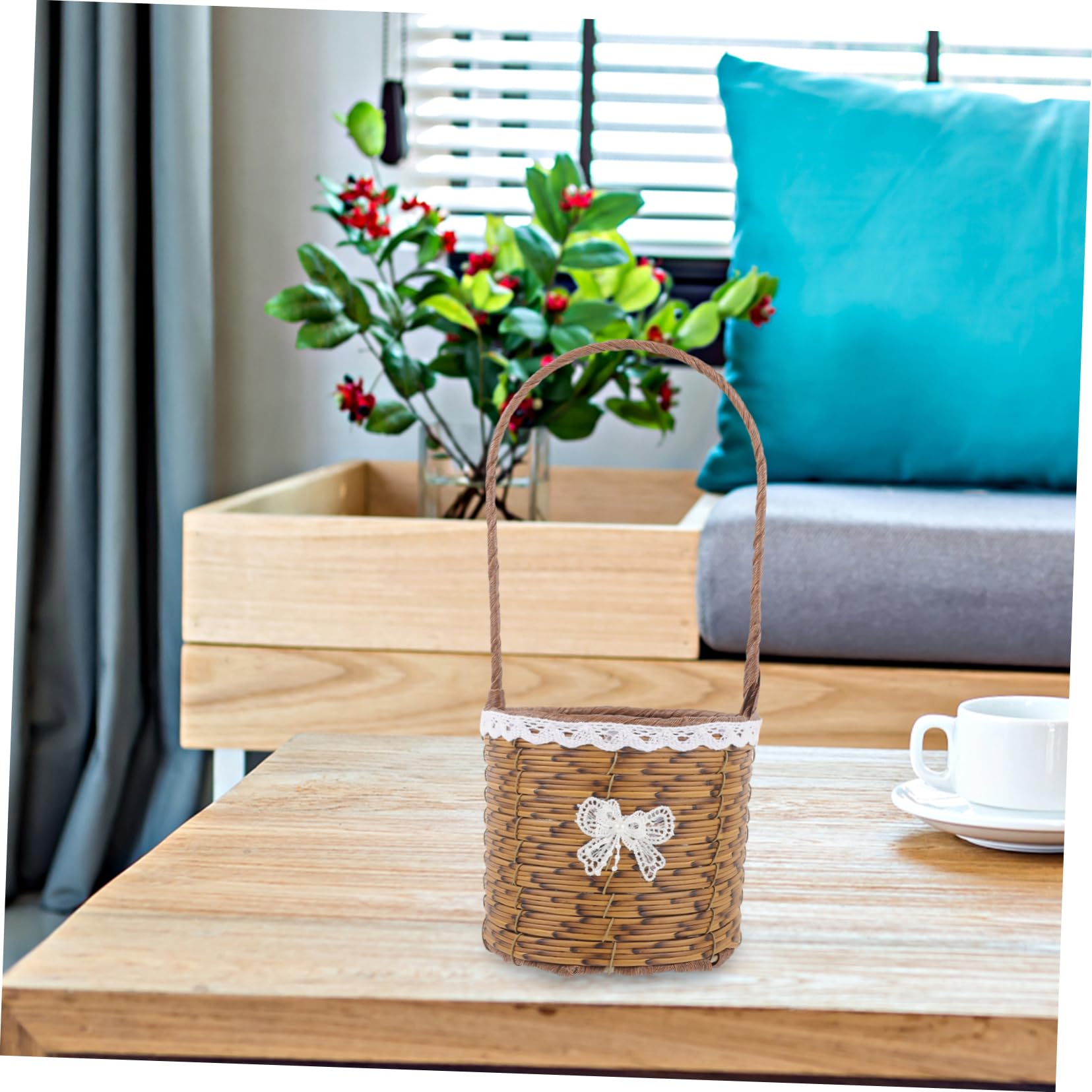 PANIER DE RANGEMENT Fruits Paniers Osier Gril Portatif Tressés EUR 13