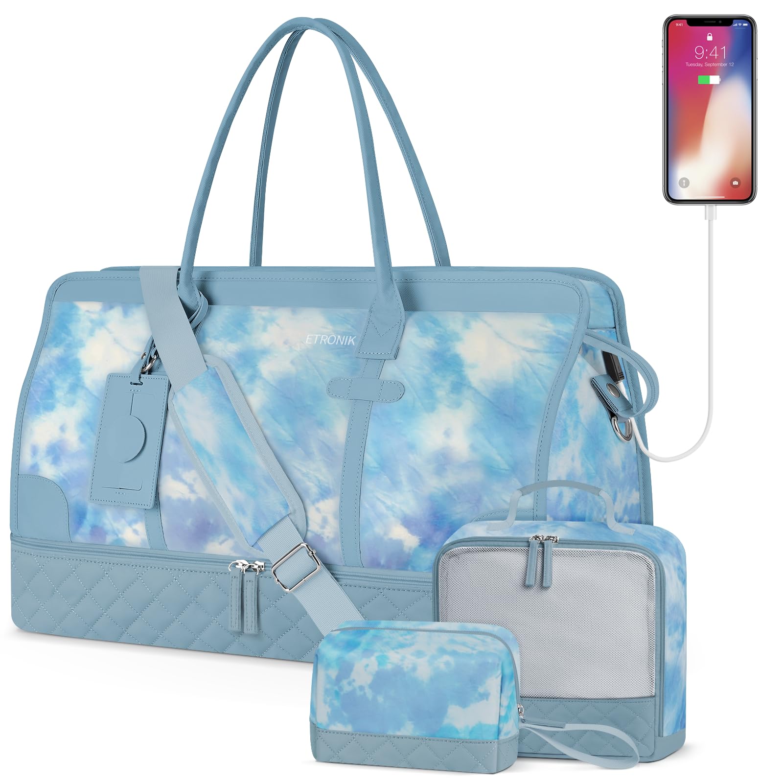 Weekender Overnight Bag For Women Large Travel Duffle Bag Shoe