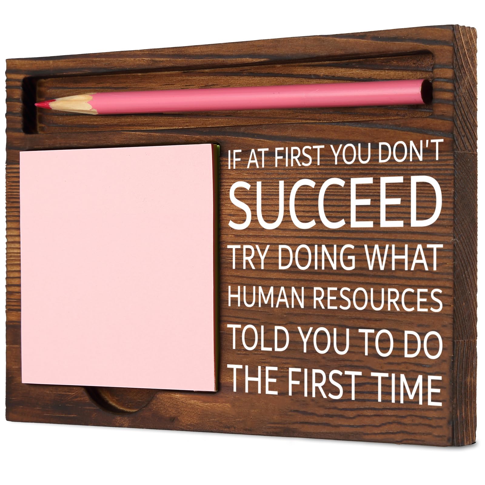 Humor HR Thank You Gifts for Accountant Women Men Coworker, HR Professionals Ideas Gifts, Joke Personnel Manager Gift, Funny Work Decor Gift for HR Manager, Work Desk Retro Note Pad Holder SD214