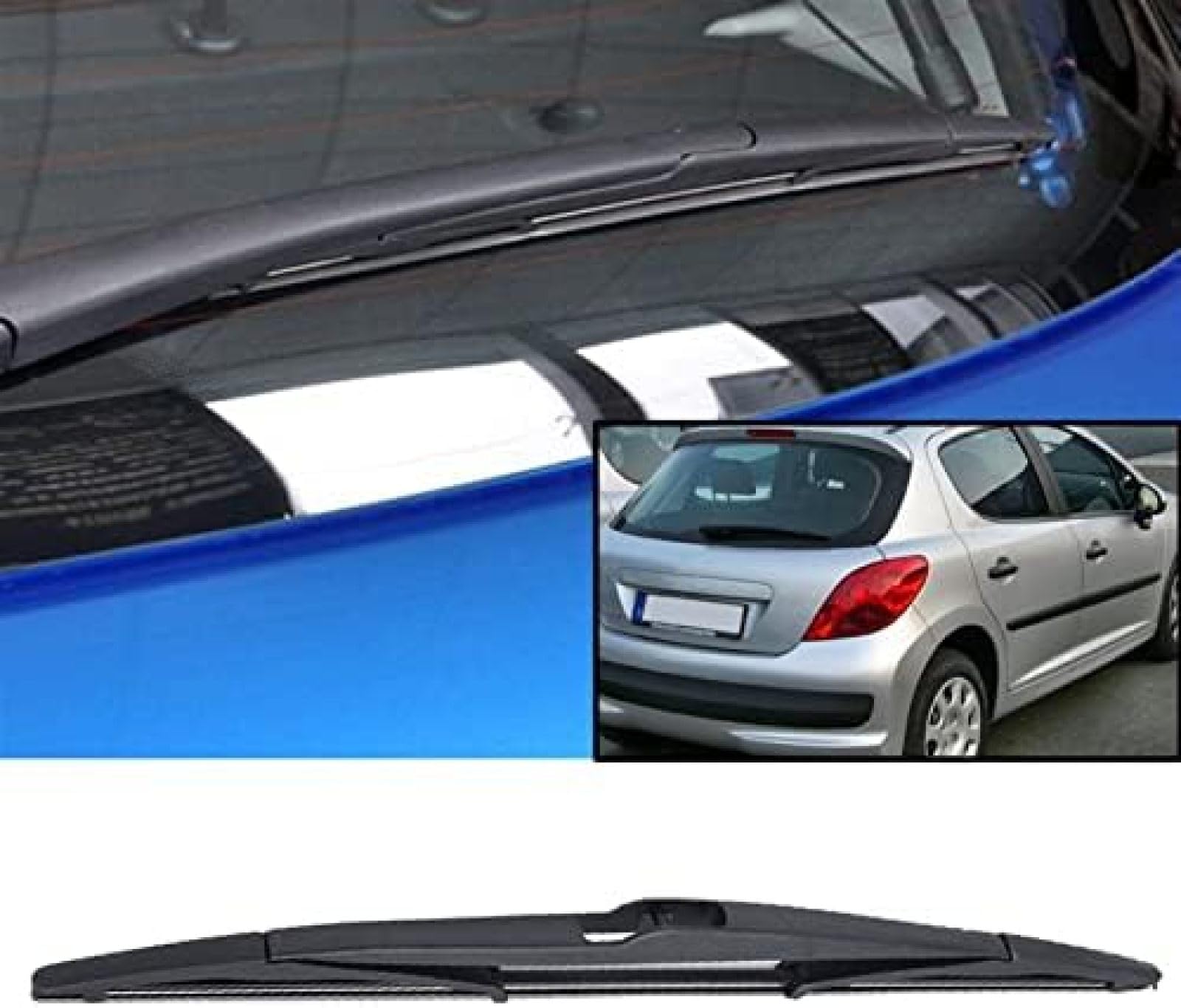 16 "26" 17 "Lama tergicristallo Parabrezza tergicristallo Anteriore Auto Posteriore, per Peugeot 207 Hatchback 2006 2007 2008 2009 2010 2011 2012 tergicristalli