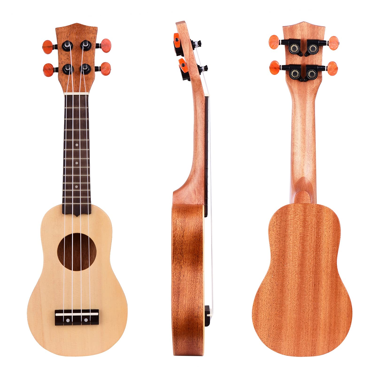 Ukulele Bausatz Konzert-Ukulele 17-Zoll-Mini-Akustik- Ukulele Reise tragbare Ukulele viersaitige Gitarre Fichtendecke
