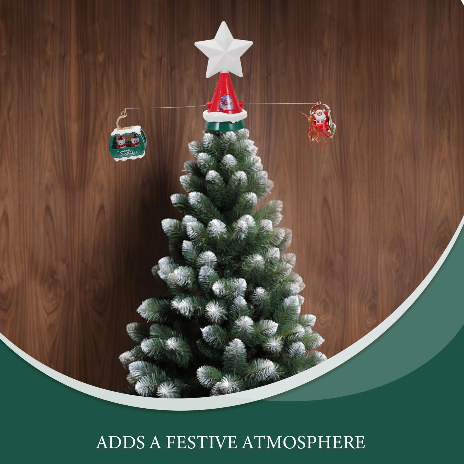 Estrella de Copa de árbol Decoración de árboles Festivos Topper del árbol Estrella Iluminado Iluminado ABS