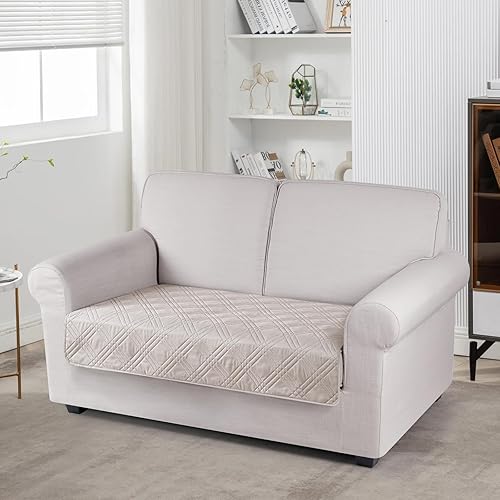 Miniatura 13 de TAOCOCO Funda de cojín de sofá 100% impermeable, reversible, para perros, mascotas, diván para sofá seccional en forma de U, protector de muebles