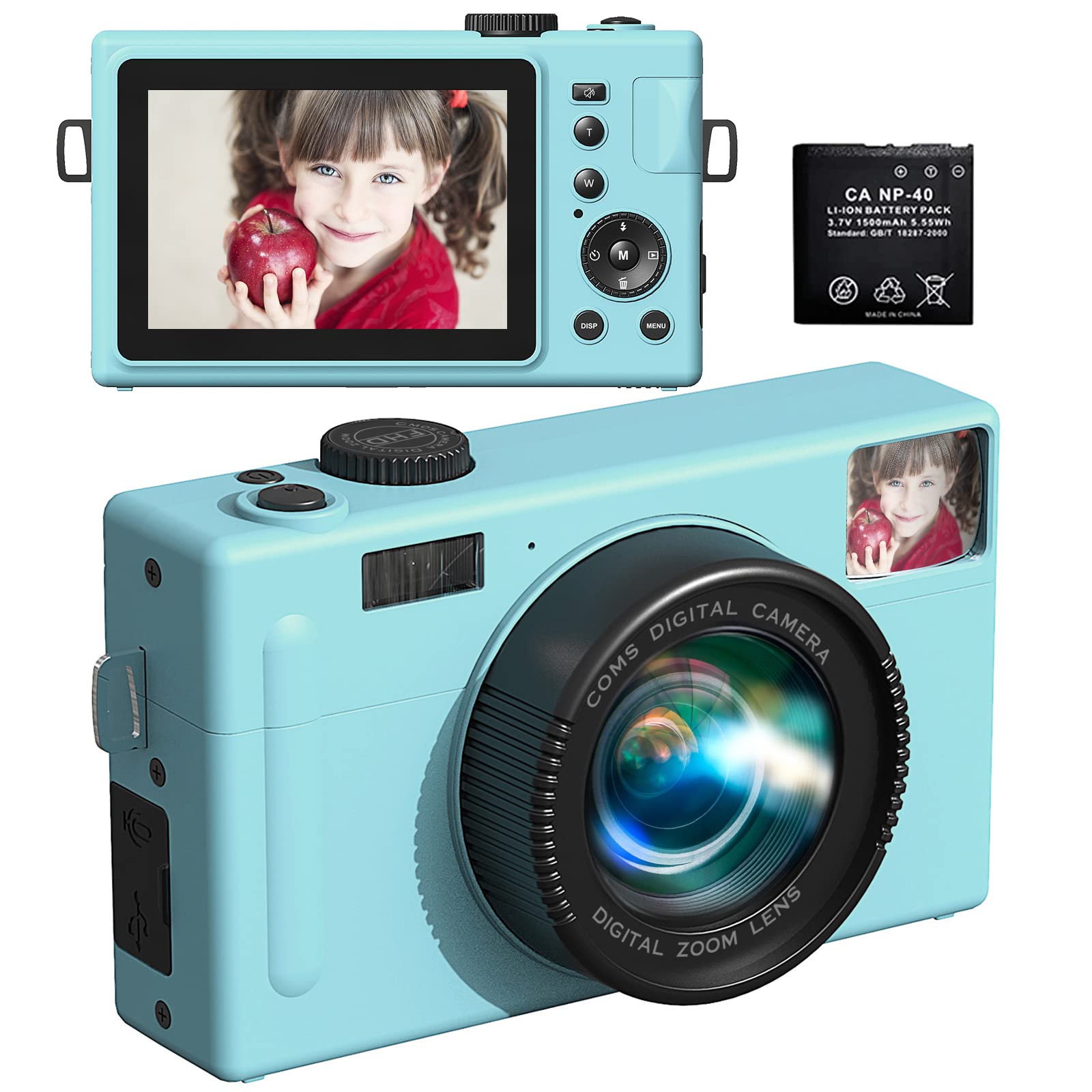 Amazon.com : CEDITA Digital Camera Vlogging Camera 24MP Full HD