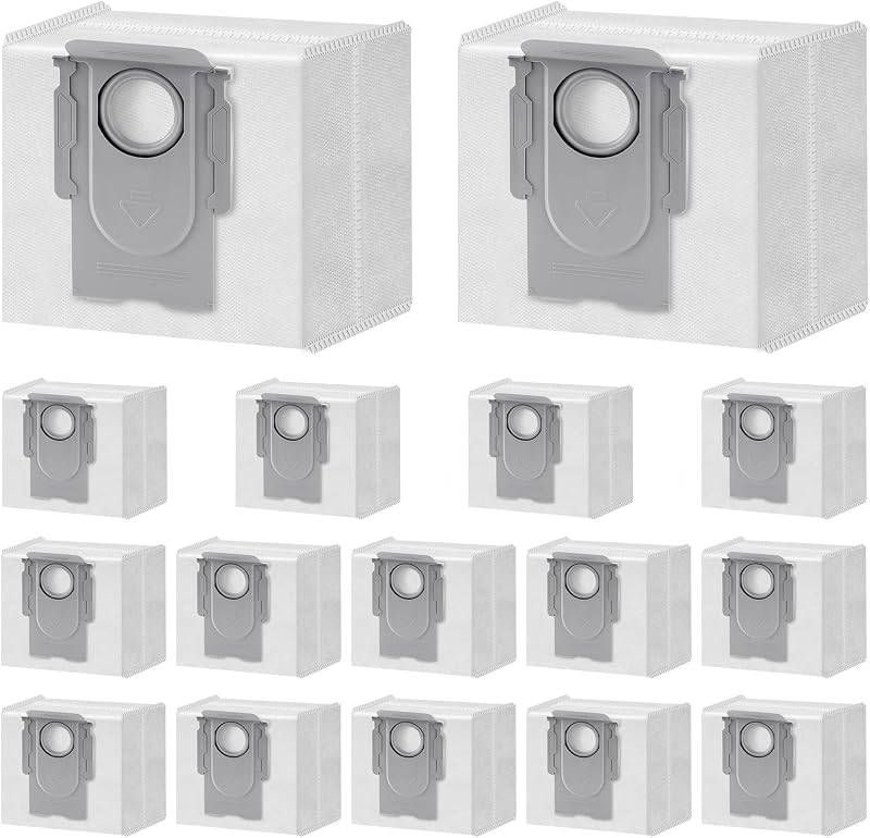 16 Packs Q10 Q7 Q5 Bag Replacement for Roborock Q10 S5+, Q7 M5+, Q5 Max+ | 3.6L Vaccum Bag for Q10 X5+, Q5+, Q5 Pro+, Q8 Max+, Q7+, Q7 Max+, S8+, S8 Pro Ultra, S7 Pro Ultra, S7 MaxV Ultra