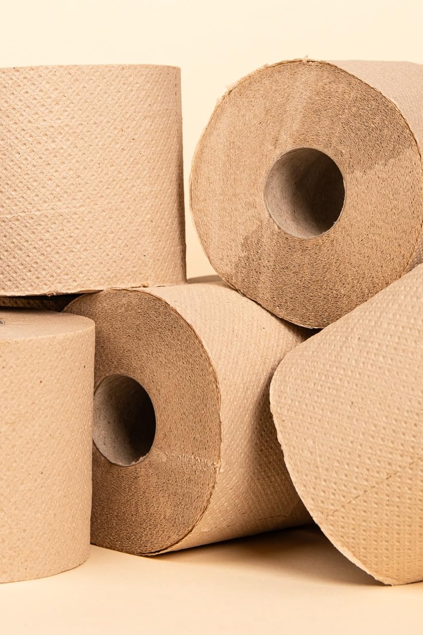WIAR | Papel Higiénico Reciclado 100% Ecológico – Pack de 48 unidades | Rollos Suaves y Resistentes | Papel WC Sostenible y Natural | Sin Plástico ni Lejía | Fabricado Energías Renovables | FSC