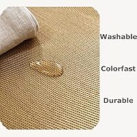 Vista 4 de Juego de 6 manteles individuales de cuña para mesa redonda de vinilo tejido de vinilo antideslizante de plástico (champán)