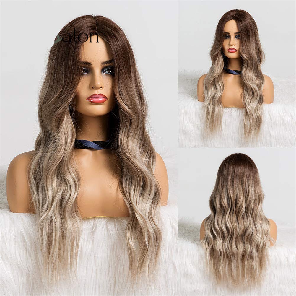 Perruque synthétique Lace Front gris clair bouclée à effet naturel et volumineux 150%