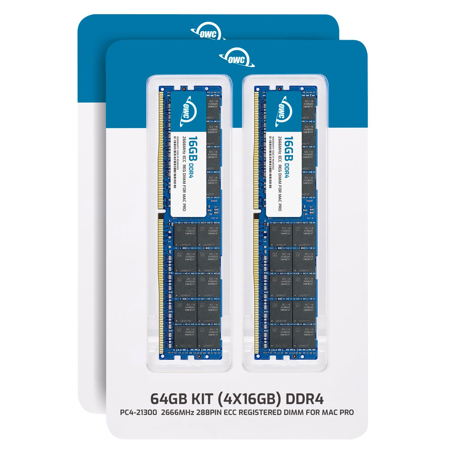 OWC 64GB (4 x 16GB) DDR4 ECC Registerd CL21 PC4-21300 2666MHz