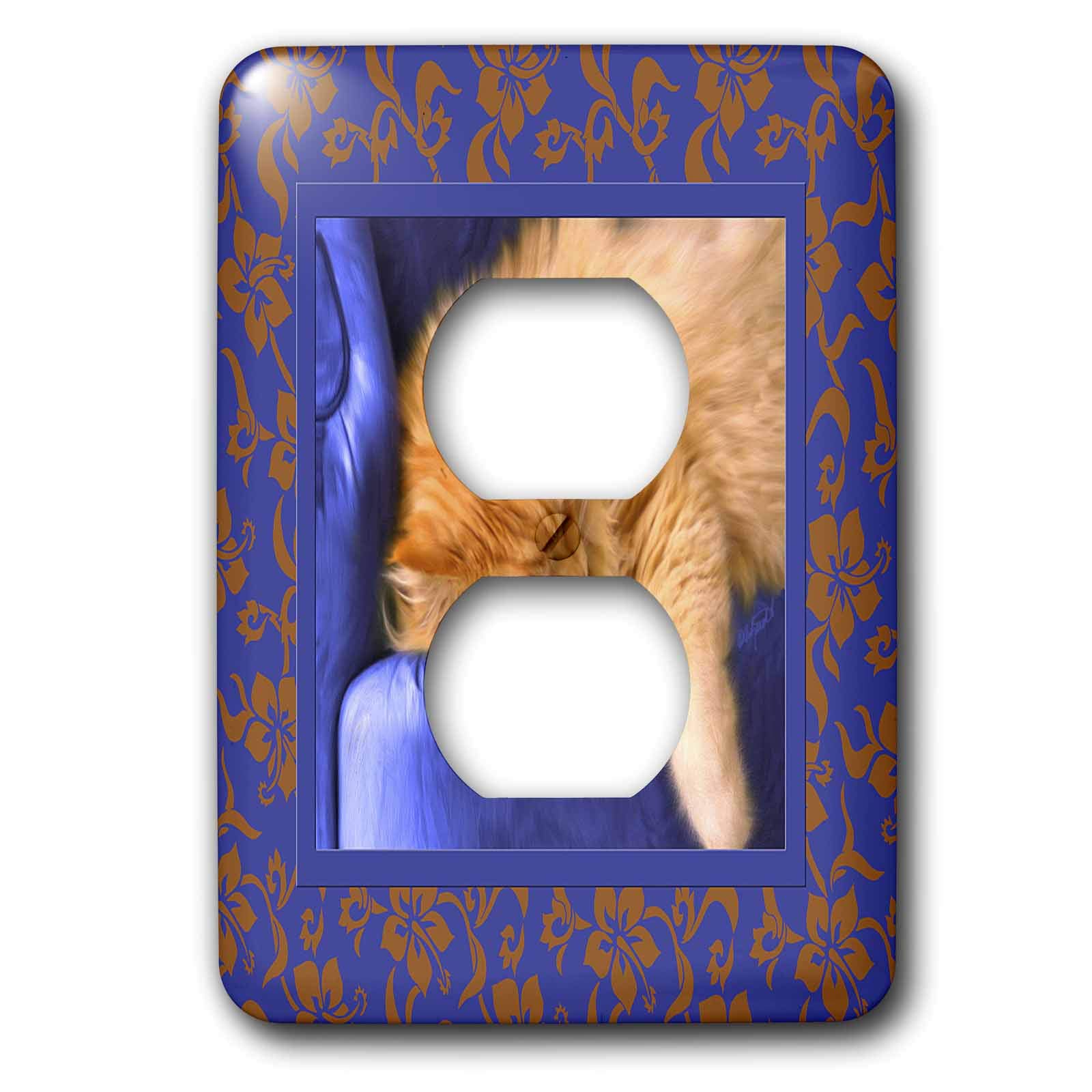 Kouch Kitty 2 prises de courant 3dRose lsp_12003_6 plaque murale