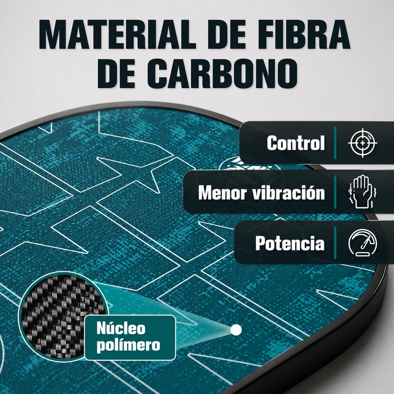 Pickleball Set Profesional – 2 Palas Pickleball de Fibra de Carbono + 4 Pelotas + Bolsa - Raquetas Pickleball Ligeras Antivibración - Pala Pickleball para Interior y Exterior