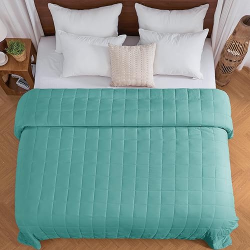 Vista 304 de yescool - Manta con peso, 10 libras, fresca, transpirable, con cuentas de cristal prémium, lavable a máquina, para dormir, 90-110 libras, 41 x 60