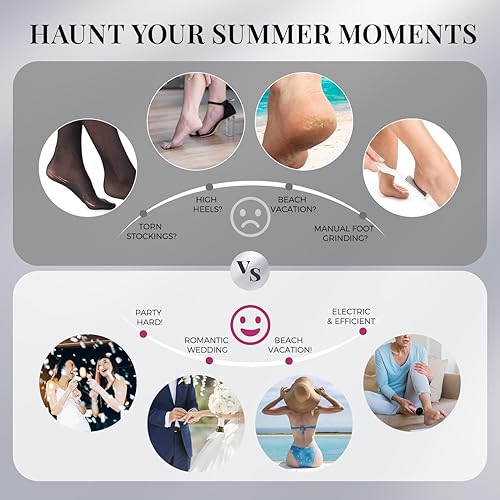 Miniatura 4 de krofaue Molinillo electrónico de archivos de pie (velocidad ajustable) con 60 discos de papel de lija de repuesto, herramienta de pedicura