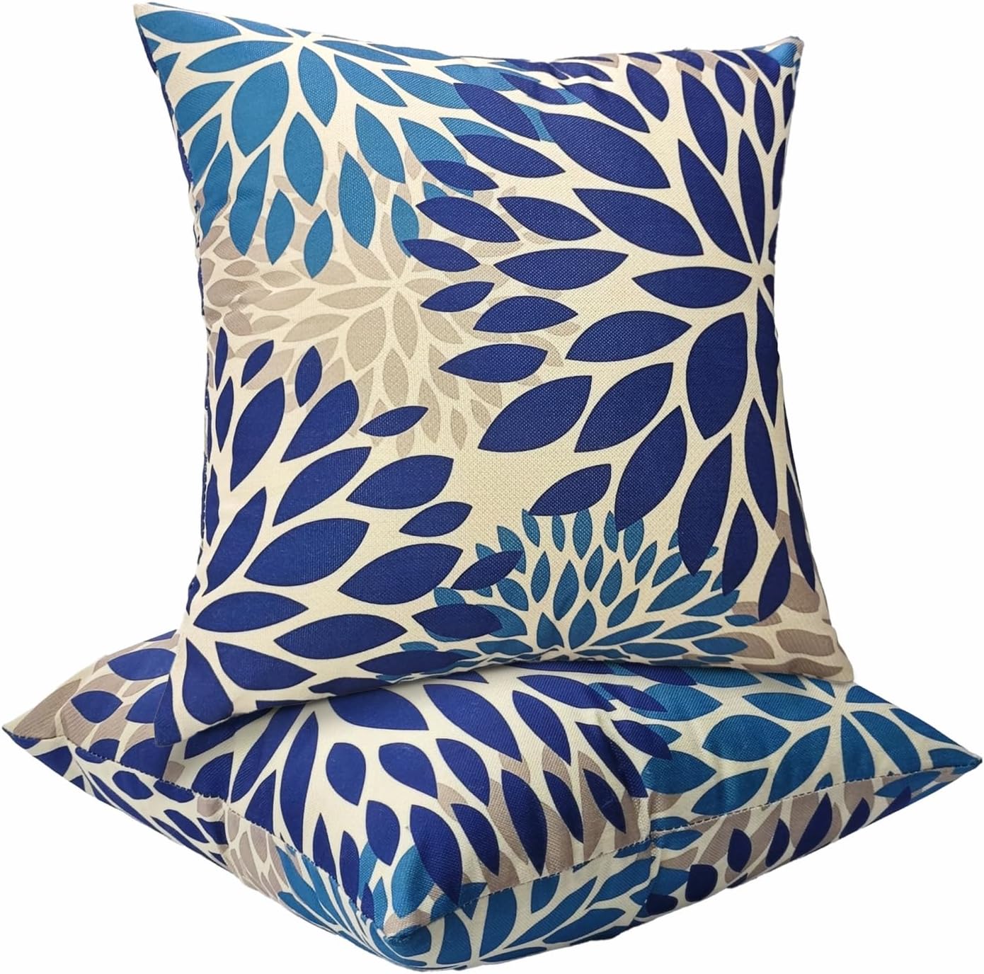 JMGBird Outdoor Pillows 2-Pack Waterproof 18x18 Throw Pillows with Inserts - UV Fade Resistant Patio Cushions for Outdoor Furniture