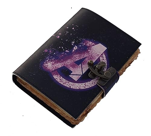 Cuaderno de bocetos de cuero vintage con logotipo de Avengers Journal Marvels en relieve, cuaderno de escritura para hombres y mujeres, bloc de