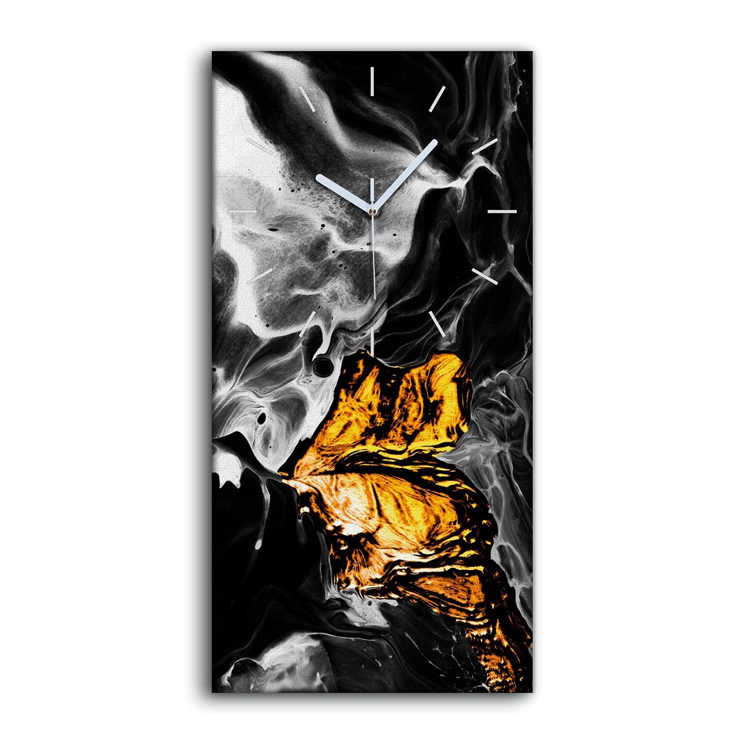 Horloge sur Toile Ne Pas Tic Tac en Silence Décoration Art Moderne 30x60