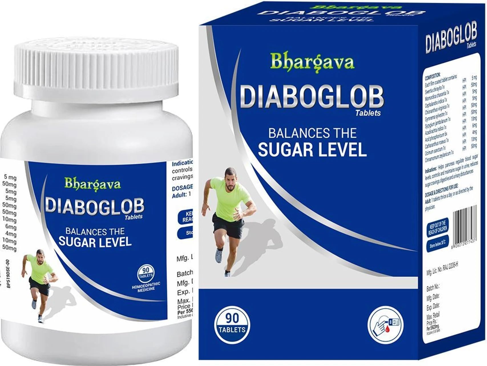 BHARGAVA DIABOGLOB Specialized Nutrition To Help Manage Diabetic Reduces Maintain Healthy Blood Sugar Level Type-2 Balances Sugal Level Vegan, 90 Tablets-image-22