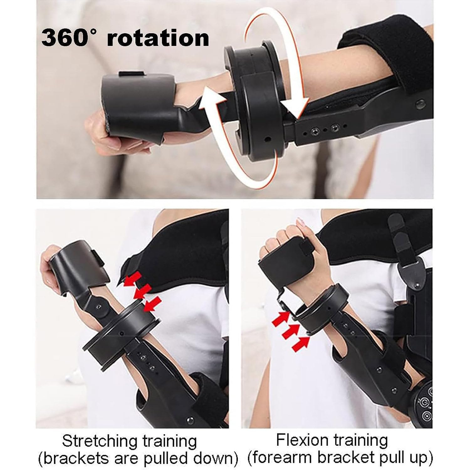 Attelle de coude articulée, renforceur de Bras électrique Unisexe pour la récupération de Fracture (Left)