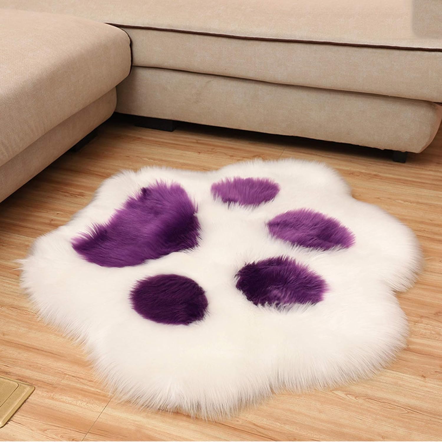 Modern Soft Indoor Shaggy Fur Area Rug, Furry Rugs for Girls Boys Room, Fluffy Anti-Skid Shaggy Area Rugs, Fluffy Floor Carpet, for Bedroom Livingroom Decorative 2'x1'7”