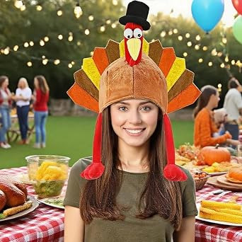 Thanksgiving Turkey Hats Turkey Cap for Men WomenThanksgiving Night Event Dress-up Cosplay Costume Accessories