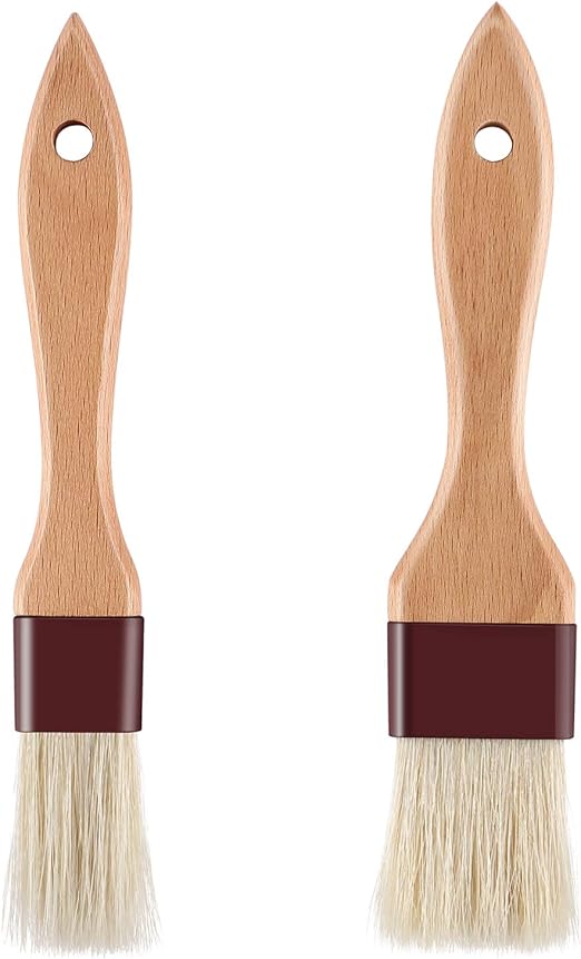Pastry Brush Natural Bristle Basting Brush Kitchen Oil Brush with Beech