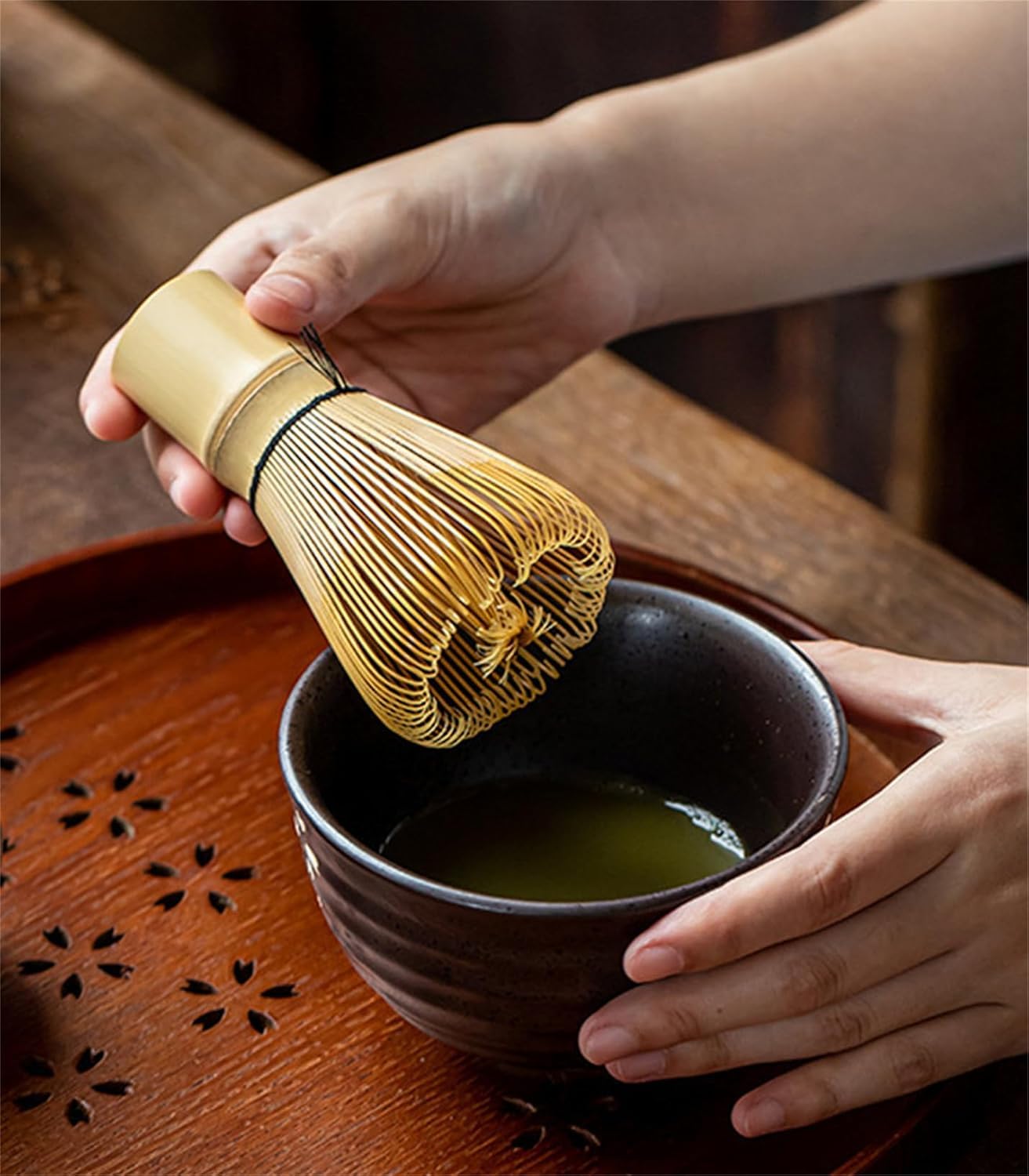 Amazon.de: Matcha-Schneebesen  Bambus-Schneebesen fr Matcha-Pulver,  handgefertigt, organisch, traditionell, japanischer Chasen, Matcha-Rhrer,  Wisk-Mixerbrste fr authentische Teezubereitung