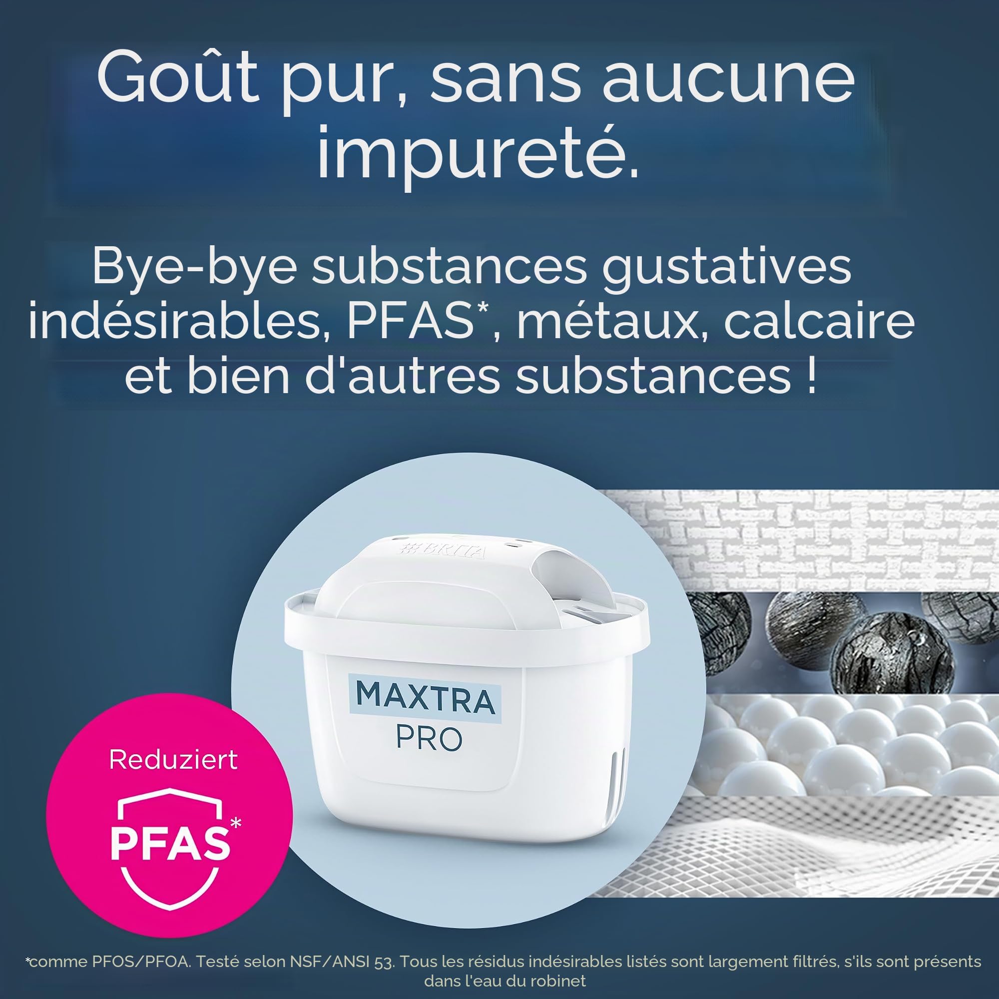 BRITA Filtre à eau Style Essential sable (2,4 l) avec 1 carafe filtrante Maxtra Pro Pure Performance – Verseuse filtrante adaptée au réfrigérateur avec LED Smart Light & couvercle à rabat, filtre les